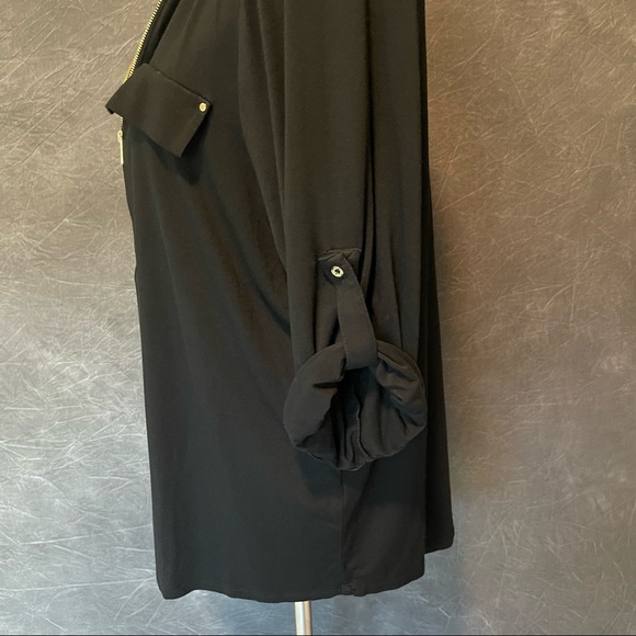 Calvin Klein Roll Sleeve Blouse - Picture 10 of 12